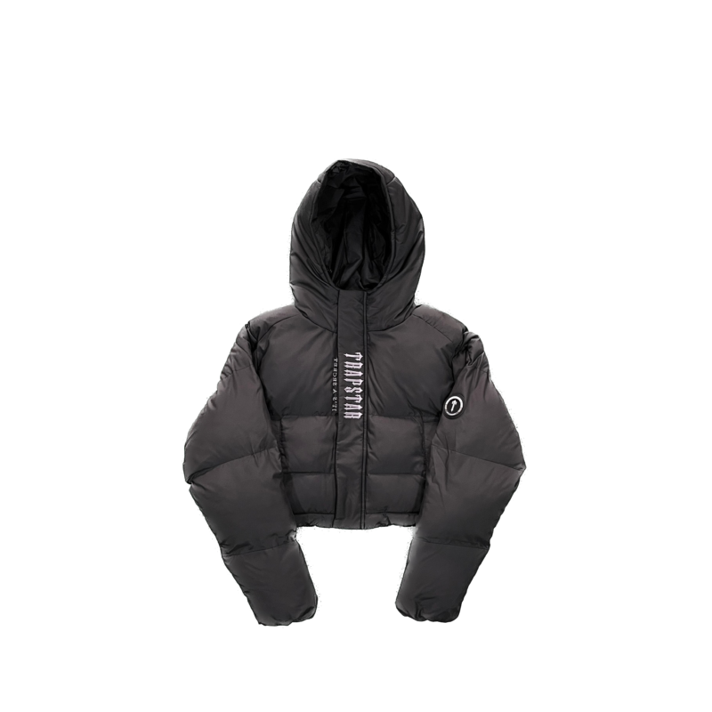 WOMEN HOODED PUFFER - BLACK