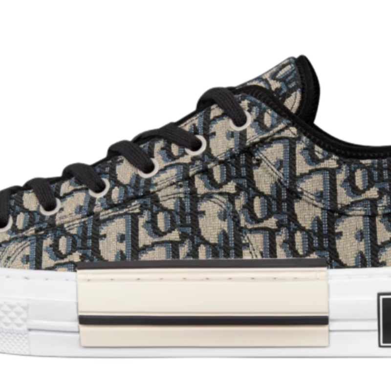 B23 BEIGE AND BLACK OBLIQUE JACQUARD