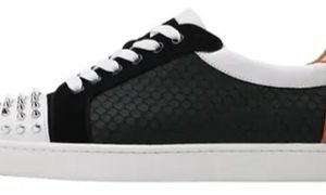 CHRISTIAN LOUB. BLACK LEATHER