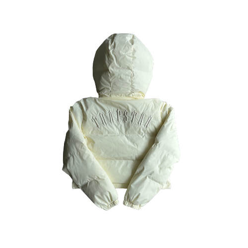 WOMAN IROGANGATE DETACHABLE HOODED PUFFER - WHITE CREAM