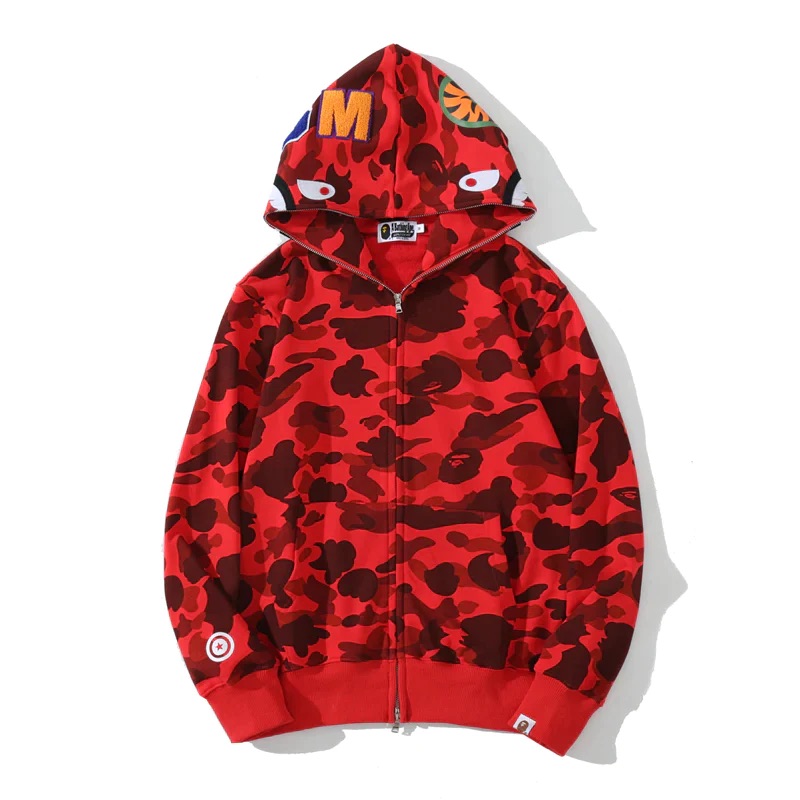 HOODIE ZIP - BAPE RED