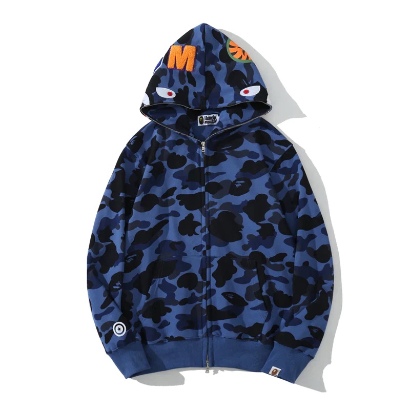 HOODIE ZIP - BAPE BLUE